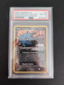 Dark Pupitar 40/109 Reverse Holographic Pokemon Card Ex Team Rocket Returns PSA - Image 1