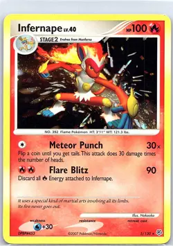 Infernape 5/130 Holo Diamond and Pearl - Pokemon Card - NM - Image 1