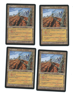 Magic MTG 4x Tempest Wasteland English playset vintage www_MoxBeta_com - Image 1