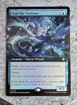 High Fae Trickster #453 Extended Art Foil Rare Magic: The Gathering Foundations - Image 1