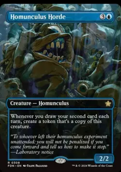 MTG Homunculus Horde Rare 308 Borderless NM - Foundations - Image 1