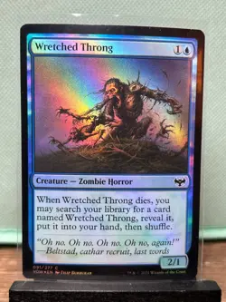 MTG TCG: Wretched Throng 91/277, Innistrad: Crimson Vow _ FOIL - Image 1