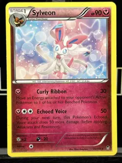 Sylveon 72/111 Rare Regular XY Furious Fists Pokemon Card 2014 LP - Image 3