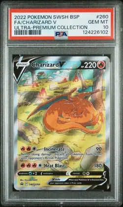 PSA 10 Charizard V #260 SWSH260 Full Art Promo Pokemon UPC Ultra Premium Coll. - Image 1