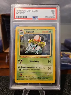 1999 POKEMON GAME #30 IVYSAUR PSA 5 EX NEW SLAB - Image 1