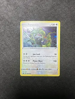 Pokemon Crown Zenith Rayquaza SWSH029 Black Star Promo COSMOS Holo 2x SWIRL NM - Image 1