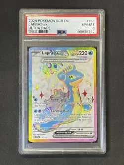 2024 Pokemon SV Stellar Crown Lapras ex #158/142 - PSA 8 Near Mint-Mint - Image 1