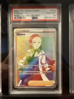 2020 Pokemon OLEANA 202/192 Rainbow Secret Rare [Rebel Clash] LOW POP PSA 10 💎 - Image 1