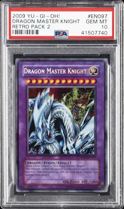 2009 YU-GI-OH! RP02-RETRO PACK 2 #EN097 DRAGON MASTER KNIGHT PSA 10 - Image 1