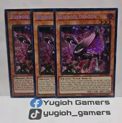 YUGIOH ROXROSE DRAGON X3 SECRET MP22-EN060 1 ST EDITION LIGHT PLAYED - Image 1