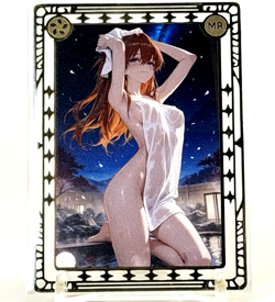 Goddess Story: Asuka Langley Non Serial Metal Anime Waifu CCG Trading Card - Image 1