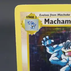 Shadowless Machamp Base Set 8/102 Pokemon Card Holo Rare WOTC Vintage 1999 - Image 2