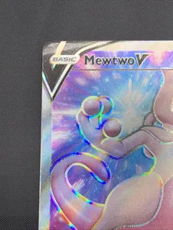 Pokemon TCG Mewtwo V Pokemon GO SWSH229 Black Star Promo Full Art Holo Card NM - Image 2