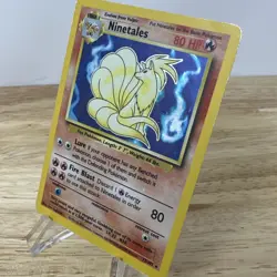 Pokemon TCG Ninetales Holo Rare Card 12/102 Base Set - Vintage Card - Image 3