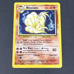 Pokemon TCG Ninetales Holo Rare Card 12/102 Base Set - Vintage Card - Image 5