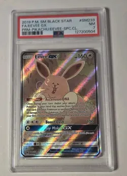 Eevee GX SM233 - Graded PSA 7 - Pokemon Promo Card - Image 1