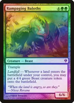 Rampaging Baloths FOIL Zendikar PLD Green Mythic Rare MAGIC MTG CARD ABUGames - Image 1