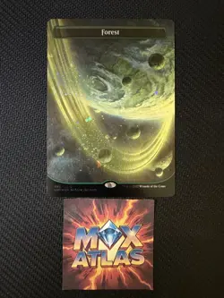 MTG - FOIL - Forest - Borderless Galaxy Foil - Unfinity #495 - Image 1