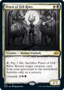 [1x] Priest of Fell Rites - Foil - Showcase - Near Mint, English - Modern Horizo - Image 1