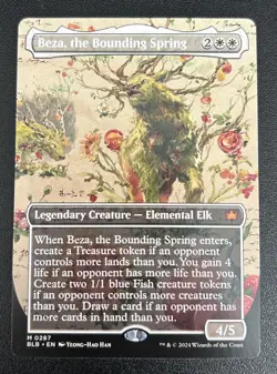 Beza, the Bounding Spring Borderless Regular - Bloomburrow MTG-NM - Image 1