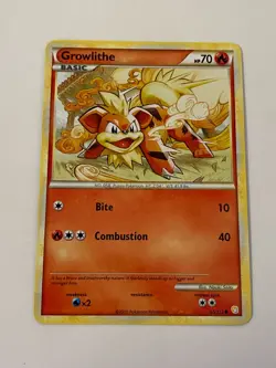 Growlithe 65/123 Pokemon HG & SS Common Non Holo NM/MINT 2010 box-S2 - Image 1