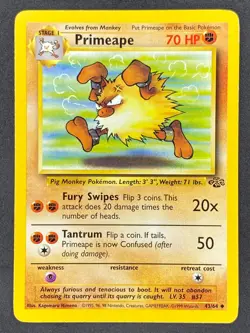 Pokemon Primeape 43/64 JU Jungle Unlimited LP/NM - Image 1