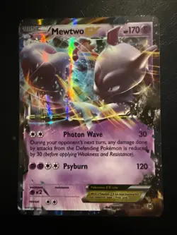 Pokemon TCG Mewtwo EX 61/162 XY Breakthrough Extended Art Ultra Rare MP - Image 3