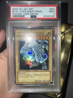 Yu-Gi-Oh Blue-Eyes White Dragon JMP-001 Shonen Jump Promo Ultra Rare PSA 9 - Image 1