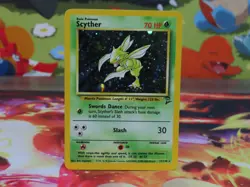 Scyther 017/130 Base Set 2 Pokemon 1999 Card Rare Vintage LP Condition - Image 1