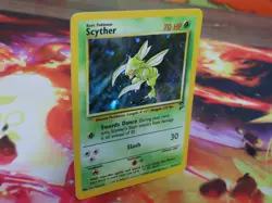 Scyther 017/130 Base Set 2 Pokemon 1999 Card Rare Vintage LP Condition - Image 2