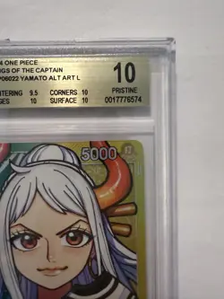 Yamato Alt Art L Wings of the Captain Op-06 One Piece Card BGS 10 - Image 4