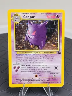 Pokemon Gengar Holo Rare Card Fossil Set 5/102 Excellent Condition LP - Image 1