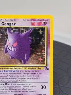 Pokemon Gengar Holo Rare Card Fossil Set 5/102 Excellent Condition LP - Image 5