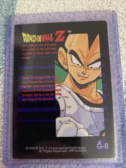 Vegeta DBZ Dragon Ball Z 1999 FUNimation Gold Card G-8 Chase Card - Image 2