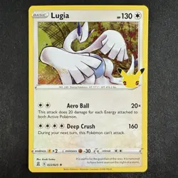 Pokemon TCG Lugia Celebrations 25th Anniversary 022/025 Holo Rare Stamped Card - Image 1