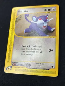 Rattata 128/165 - E-Series Expedition Base Set Pokemon Card - LP - Image 2