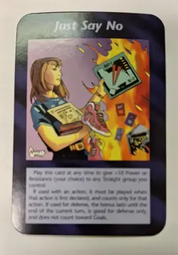 Just Say No Card Unlimited INWO Illuminati New World Order Game - Image 1