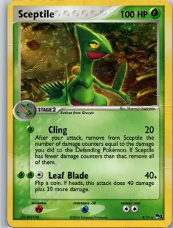 Pokemon TCG Sceptile POP Series Promos 1 4/17 Holo Rare HP - Image 1