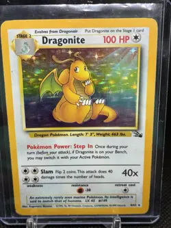 Pokemon TCG Dragonite Fossil 4/62 Holo Unlimited Rare 1999 WOTC Vintage LP - Image 4