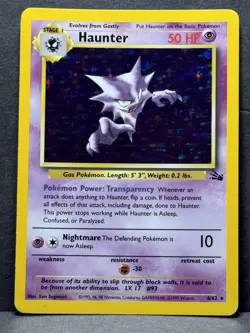 Pokemon TCG Haunter Fossil 6/62 Holo Unlimited Rare LP - Image 1