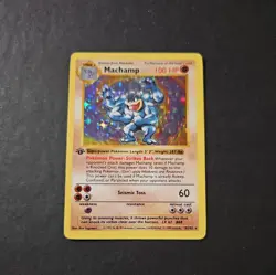 DMG Pokemon TCG Machamp Base Set 8/102 Holo Shadowless 1st Edition Holo Rare - Image 1