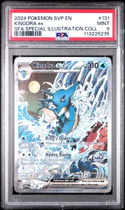 2024 POKEMON HROUDED FABLE SPECIAL ILLUSTION BLACK STAR PROMO KINGDRA EX PSA 9 - Image 1