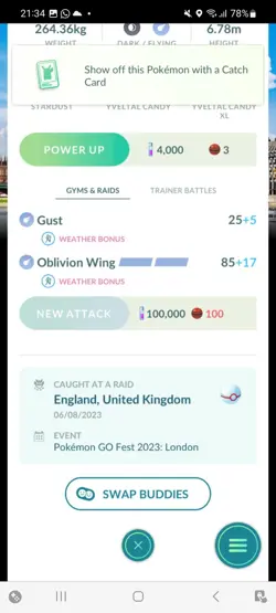 Pokemon Go Legendary Yveltal London Background 2023 (Normal) - Image 2