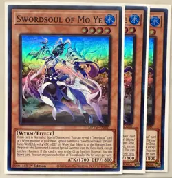 Yugioh! 3x Swordsoul of Mo Ye MZTM-EN080 Super Rare 1st Ed NM - Image 1