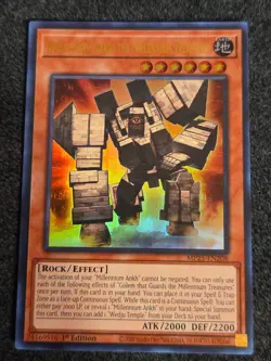 Yu-Gi-Oh Golem that Guards the Millennium Treasures MP25-EN208 Ultra Rare 1st NM - Image 1