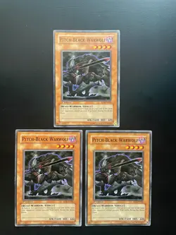 Yugioh Pitch-Black Warwolf RDS-EN026 Common 1st Edition LP/MP X3 - Image 1