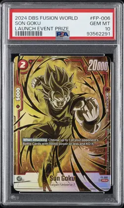 2024 DRAGON BALL SUPER CARD GAME FUSION WORLD LAUNCH EVENT PRIZE SON GOKU PSA 10 - Image 1
