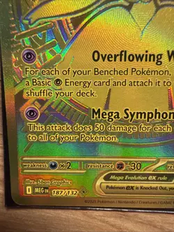 Misprint/Error Mega Gardevoir EX Gold Card 187/132 Pokemon Card - Image 4