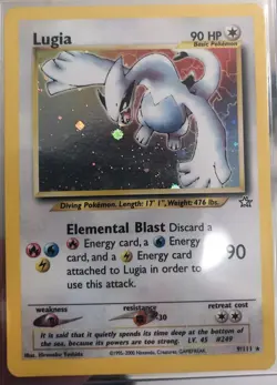 Lugia Neo Genesis Holo Card 9/111 Pokemon Card - Excellent Condition - Image 2