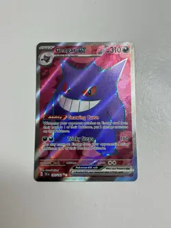 Pokemon Gengar EX TCG Full Art Ultra Rare Holo Card 193/162 Temporal Forces - Image 1